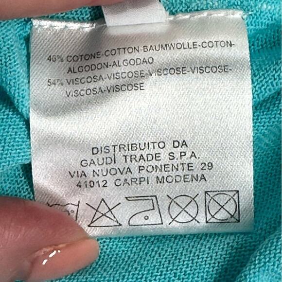 NWT | Gaudi | Long Sleeve Button Cardigan | Blue/White | Large - Picture 11 of 16